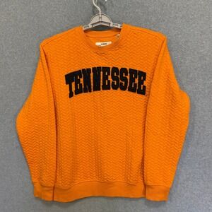 Tennessee Volunteers Women's Large Pressbox‎ Orange Quilted Crewneck Sweatshirt